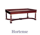 An empire lounge table like the Hortense model makes for an attractive feature in a living room
